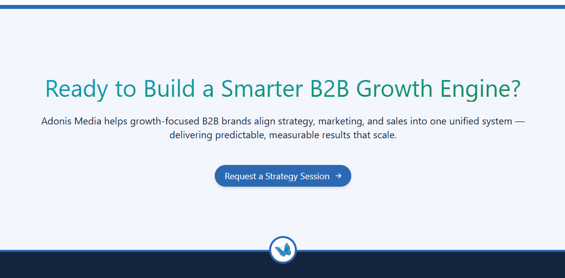 Boderia Lifecycle Marketing landing page, emphasising repeat offer and closing statement before footer section